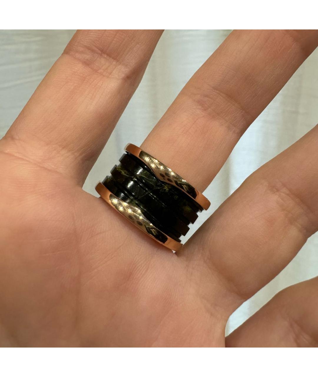 BVLGARI Зеленые кольцо из розового золота, фото 7