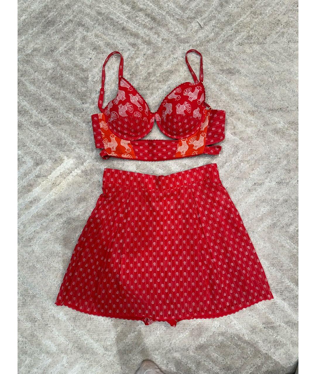 ULYANA SERGEENKO Красный хлопковый костюм с юбками, фото 6