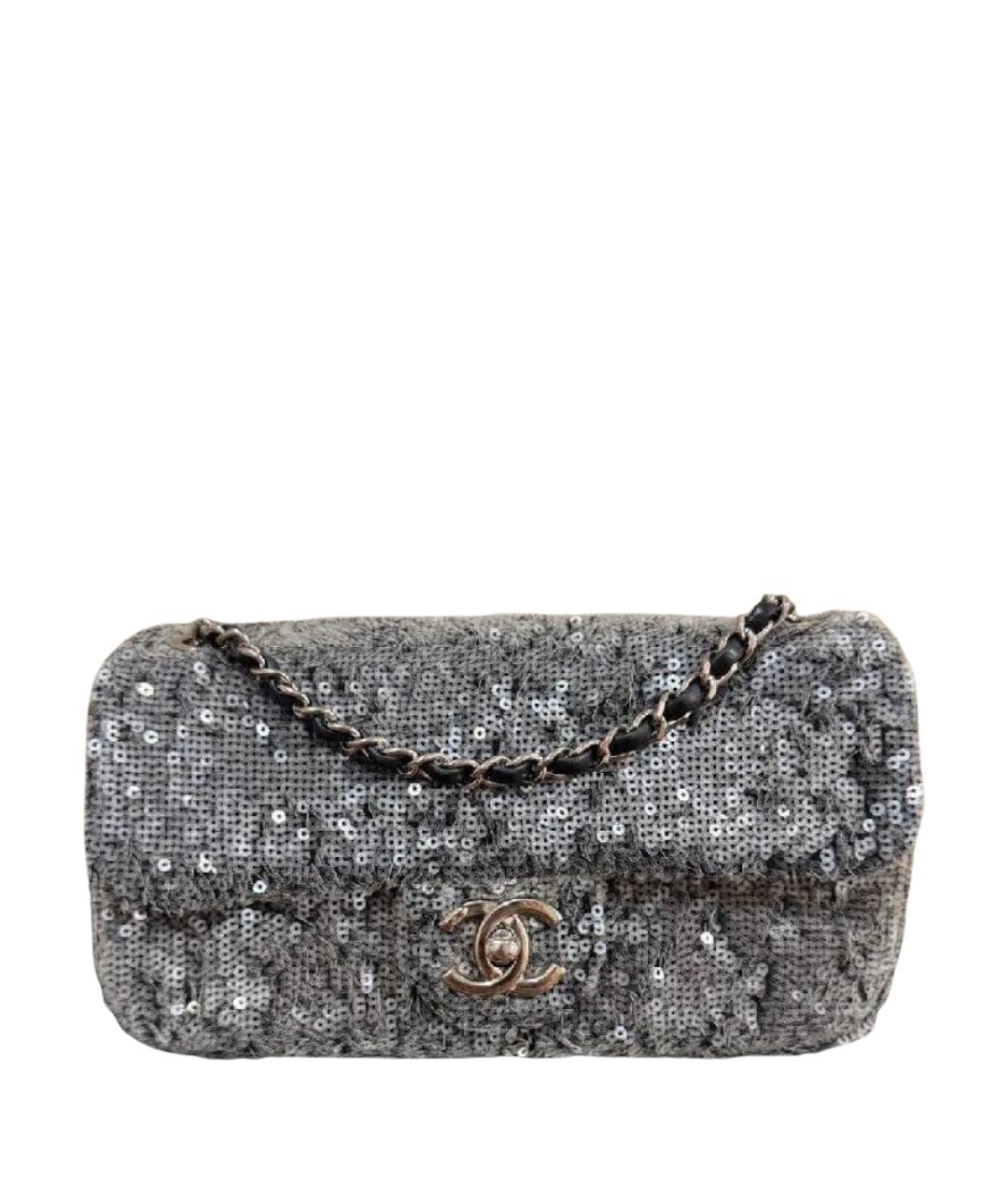 CHANEL Темно-синяя кожаная сумка через плечо, фото 1
