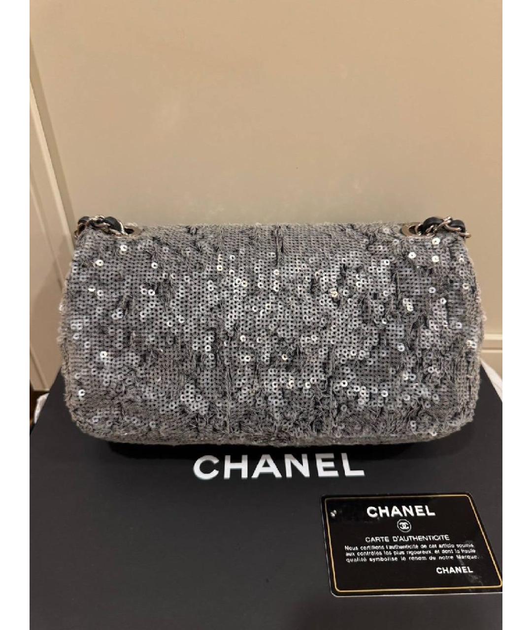 CHANEL Темно-синяя кожаная сумка через плечо, фото 2
