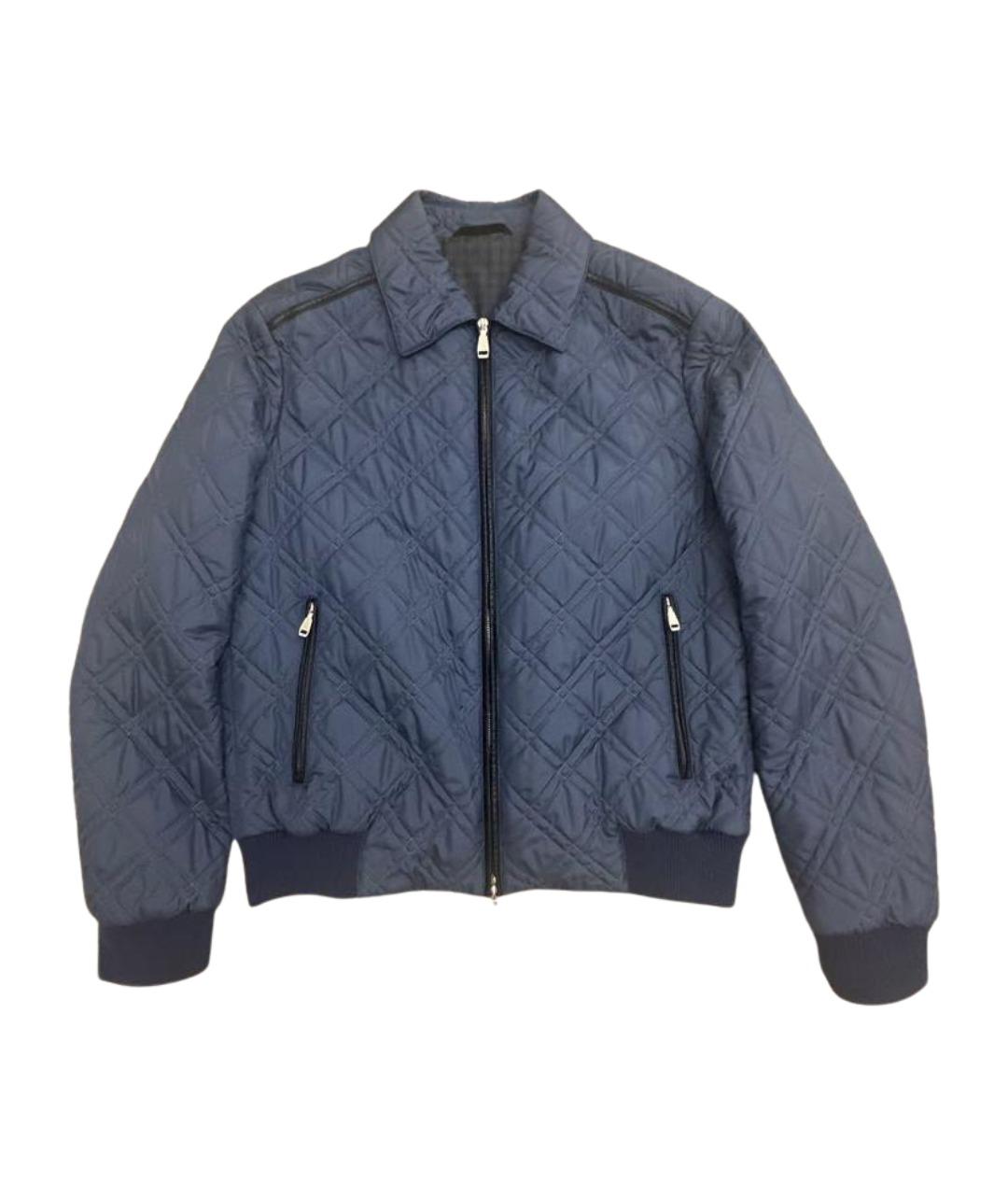 BRIONI Синяя шелковая куртка, фото 1