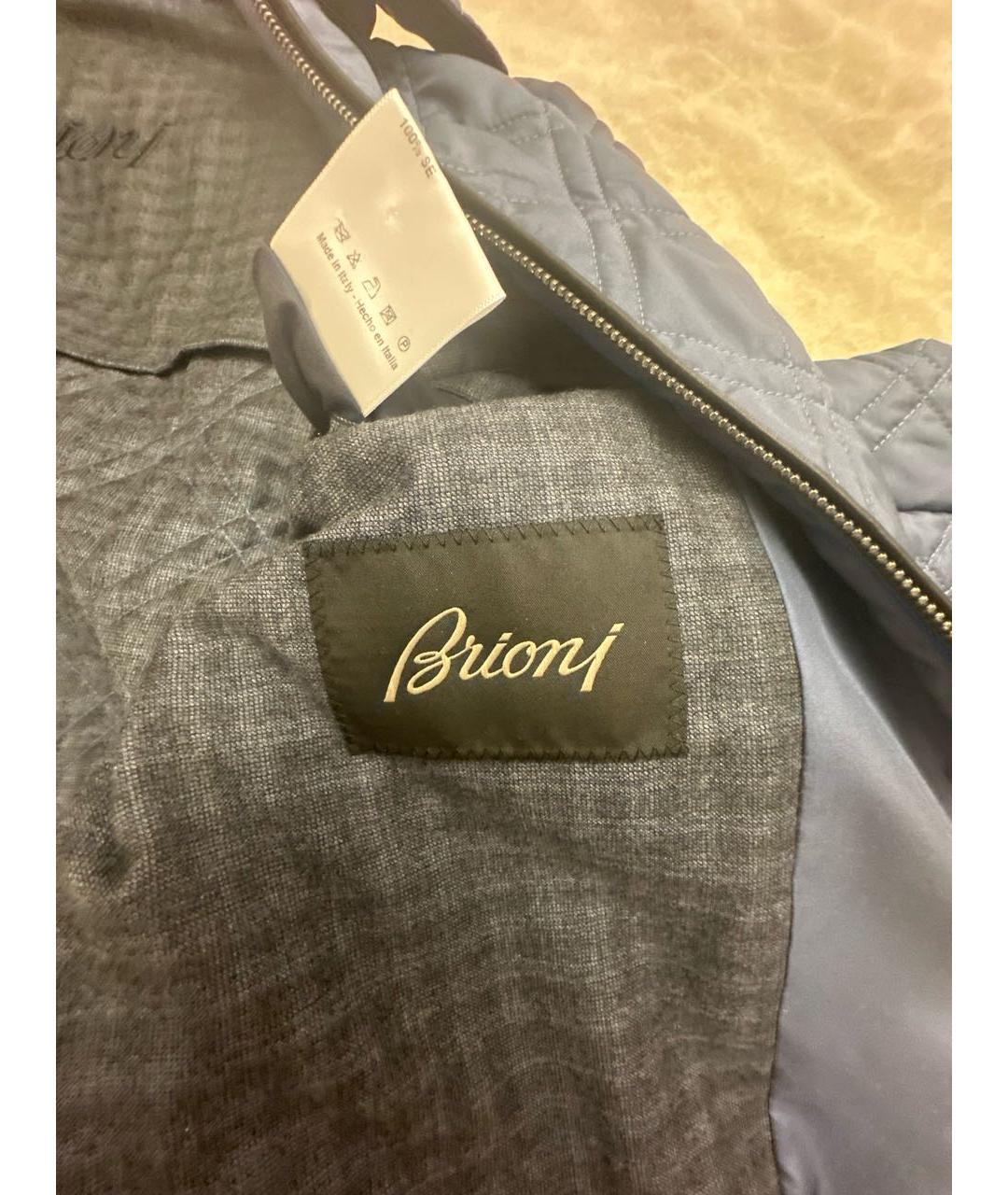 BRIONI Синяя шелковая куртка, фото 7