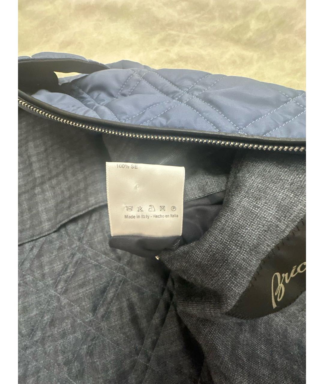 BRIONI Синяя шелковая куртка, фото 6