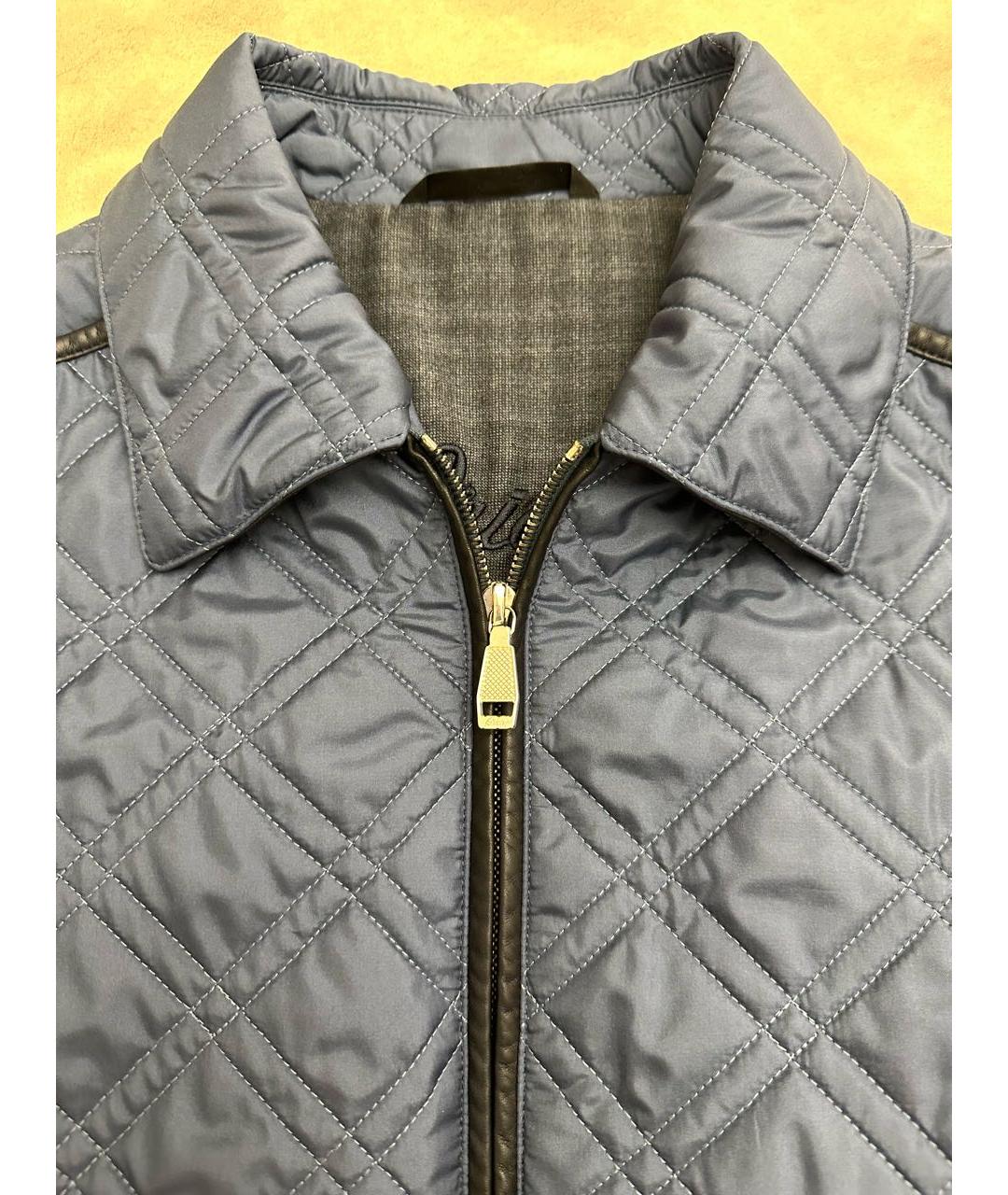BRIONI Синяя шелковая куртка, фото 4