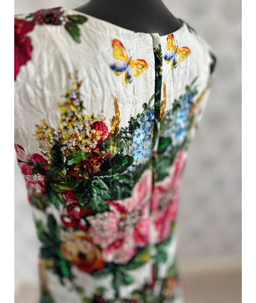 DOLCE&GABBANA Мульти хлопковое коктейльное платье, фото 4