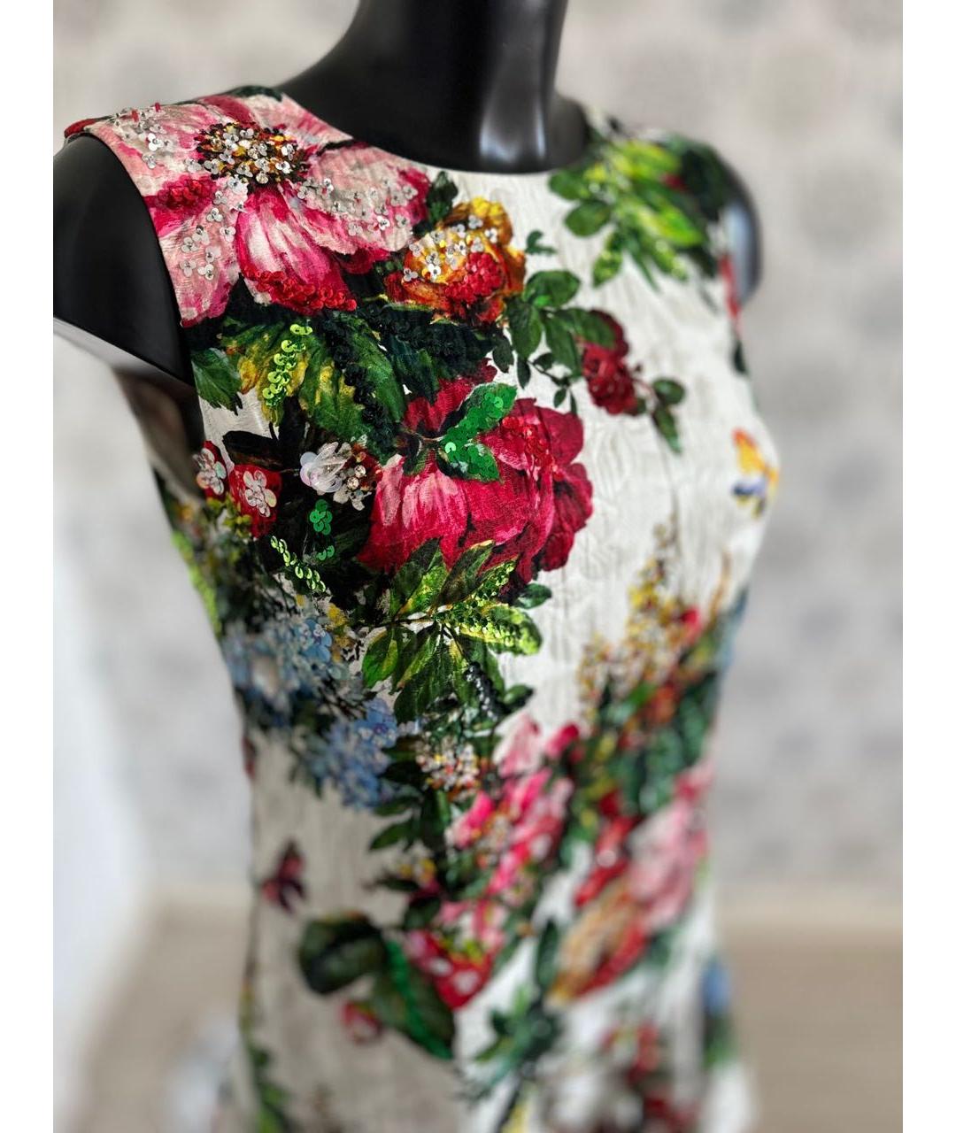 DOLCE&GABBANA Мульти хлопковое коктейльное платье, фото 2