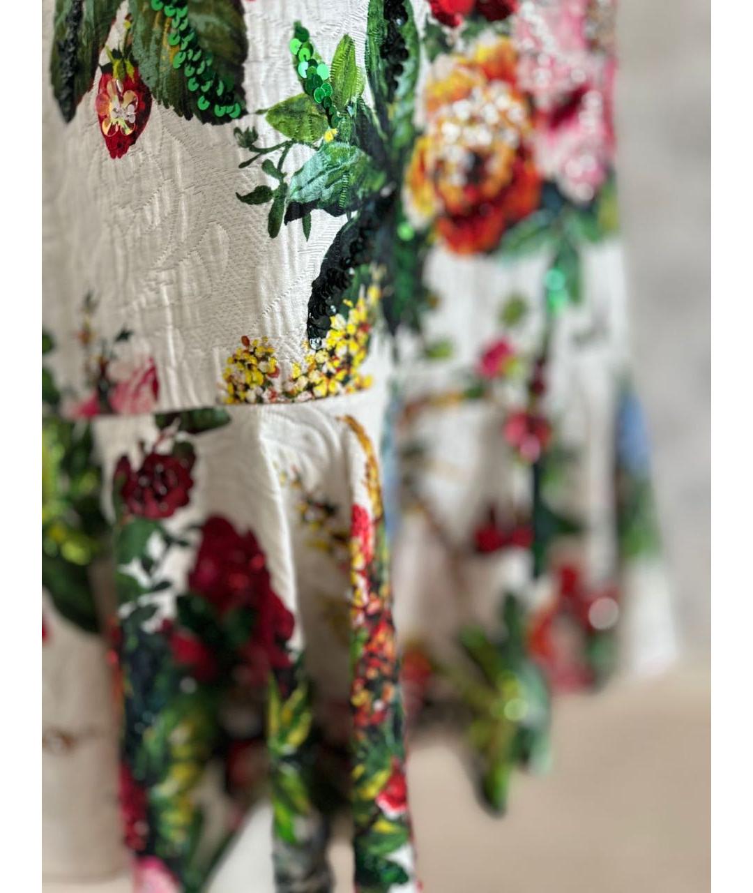 DOLCE&GABBANA Мульти хлопковое коктейльное платье, фото 5