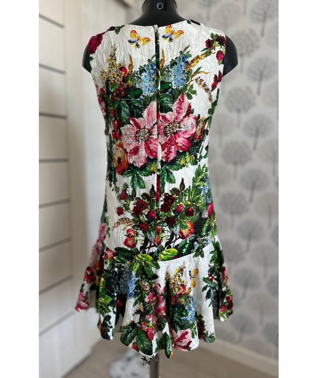 DOLCE&GABBANA Мульти хлопковое коктейльное платье, фото 3