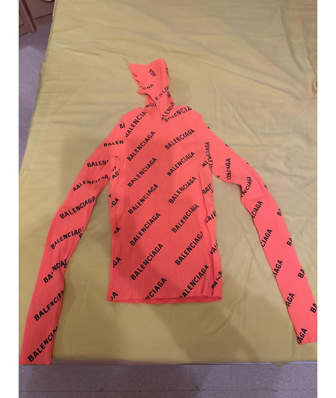 BALENCIAGA Оранжевая синтетическая водолазка, фото 5