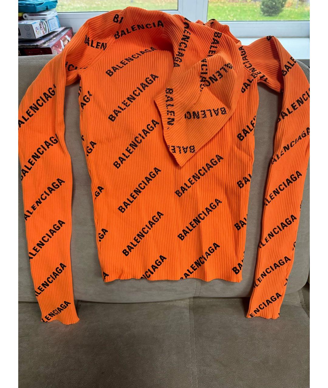 BALENCIAGA Оранжевая синтетическая водолазка, фото 2