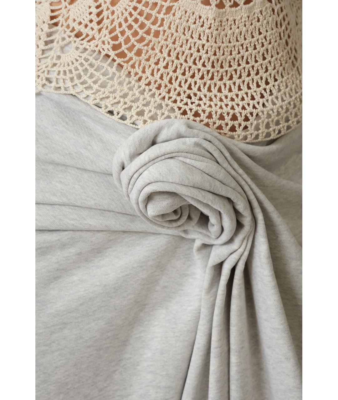 MAGDA BUTRYM Серая хлопковая юбка миди, фото 7