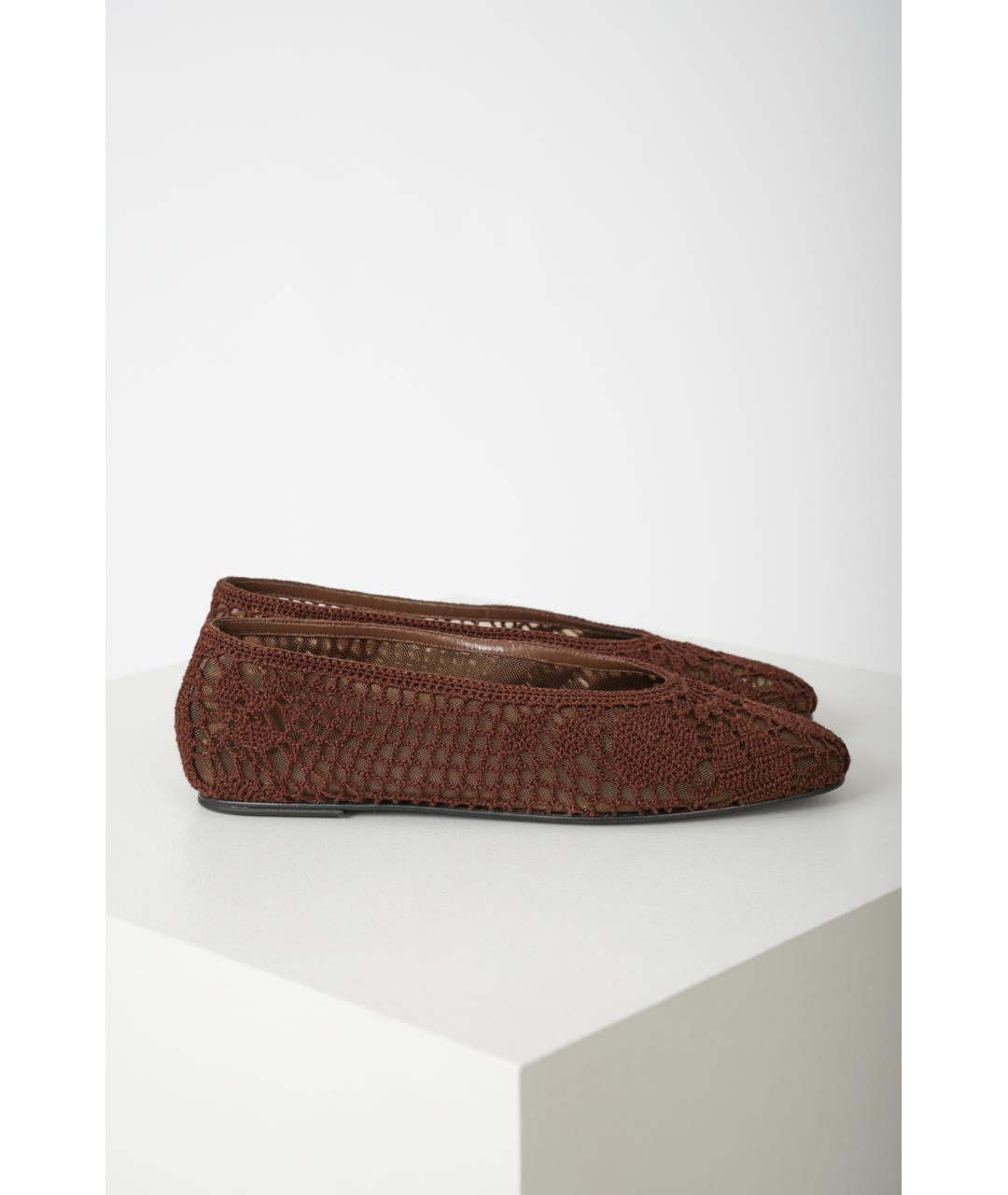 MAGDA BUTRYM Коричневые текстильные балетки, фото 3