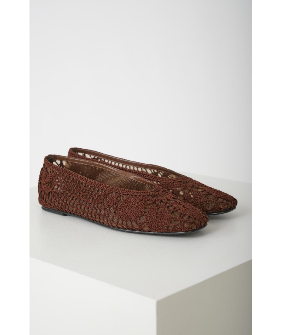 MAGDA BUTRYM Коричневые текстильные балетки, фото 2