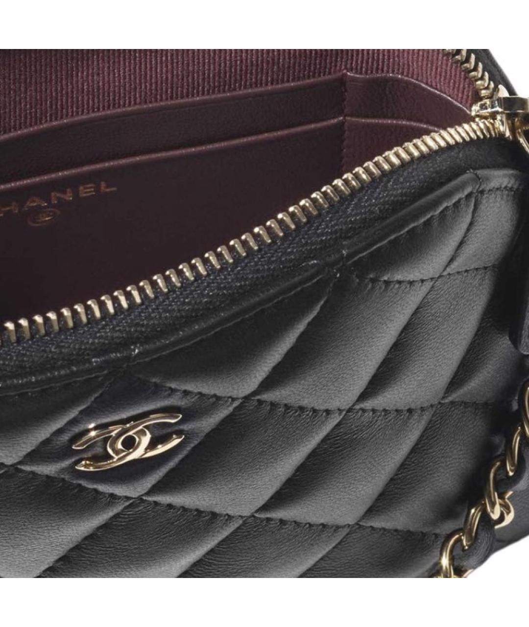 CHANEL Черная кожаная сумка через плечо, фото 4