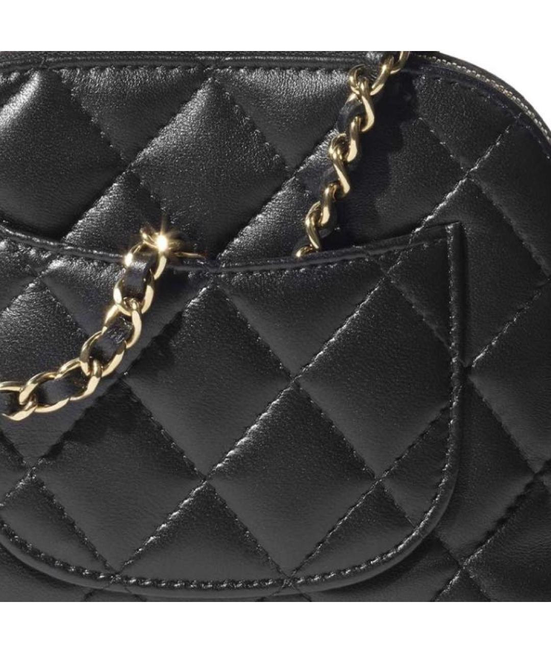 CHANEL Черная кожаная сумка через плечо, фото 3