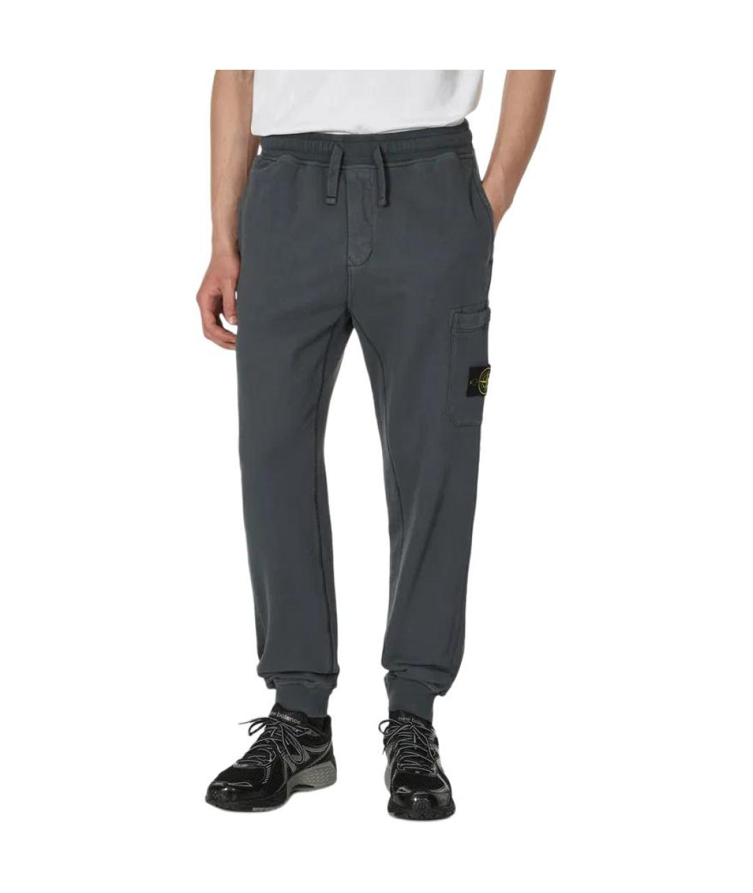 STONE ISLAND Серые повседневные брюки, фото 3