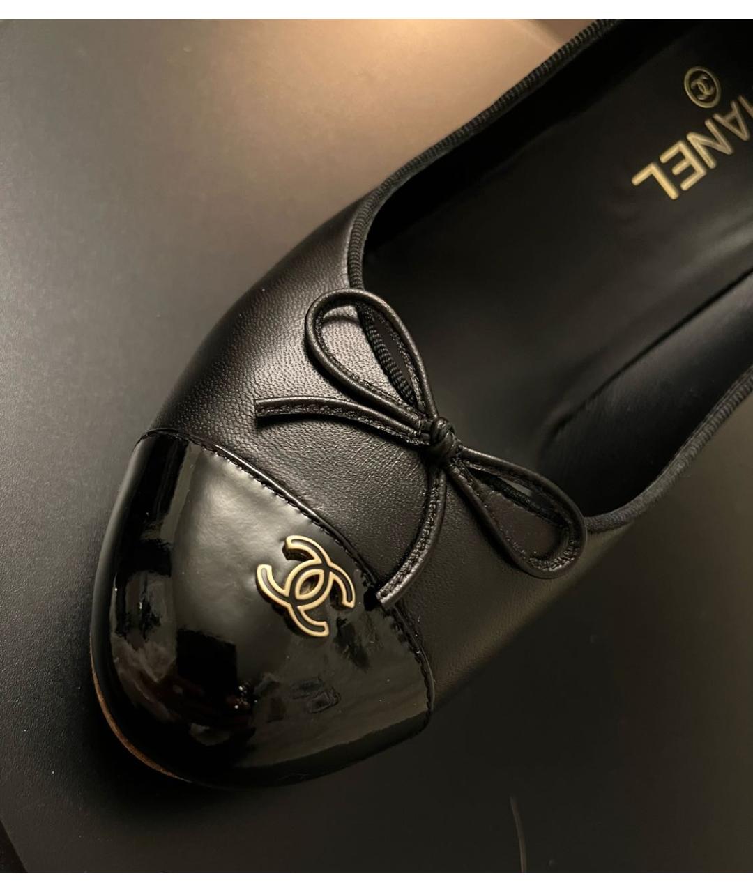 CHANEL Черные кожаные туфли, фото 7