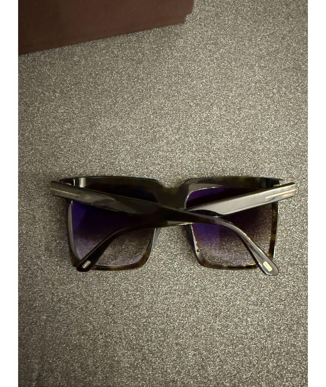 TOM FORD Коричневые пластиковые солнцезащитные очки, фото 2