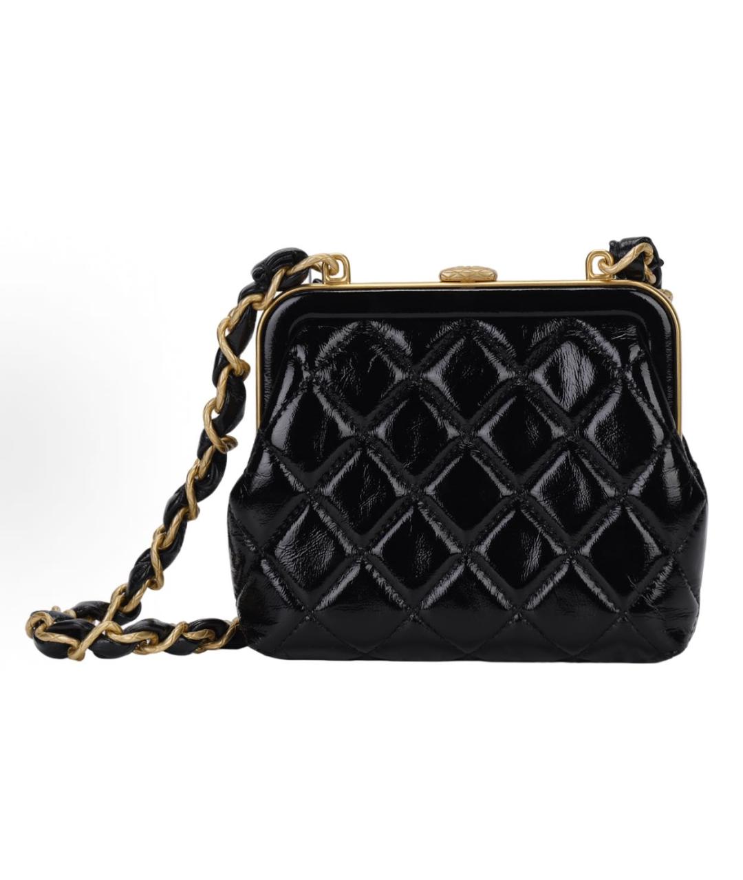 CHANEL Черная кожаная сумка через плечо, фото 3