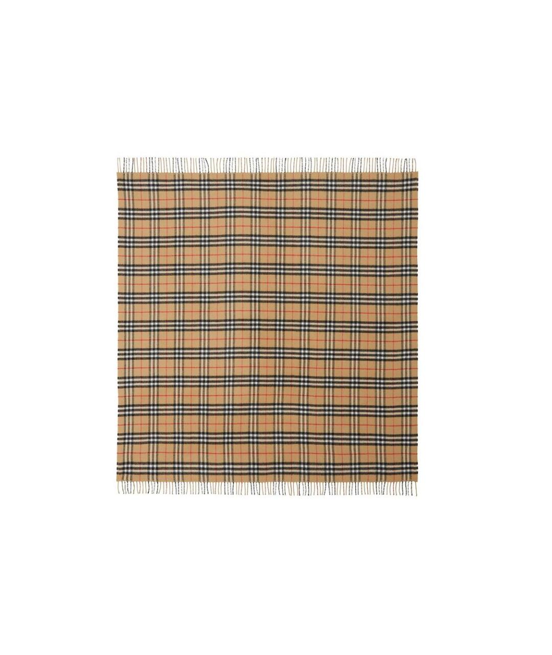 BURBERRY Бежевый шерстяной шарф, фото 1