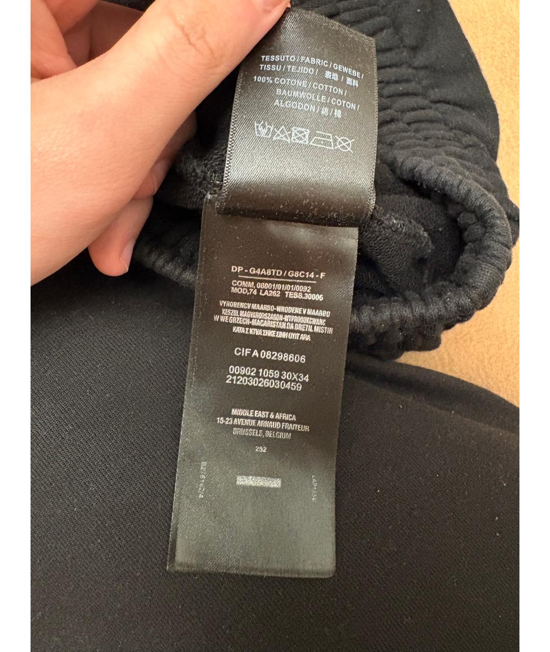 BALENCIAGA Черные хлопковые повседневные брюки, фото 5