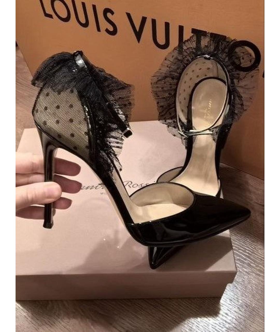 GIANVITO ROSSI Черные кожаные туфли, фото 2