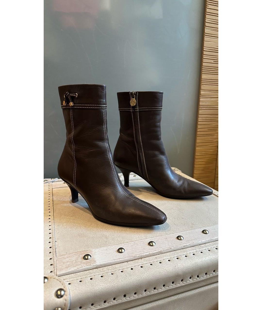 BALLY Коричневые кожаные ботильоны, фото 4