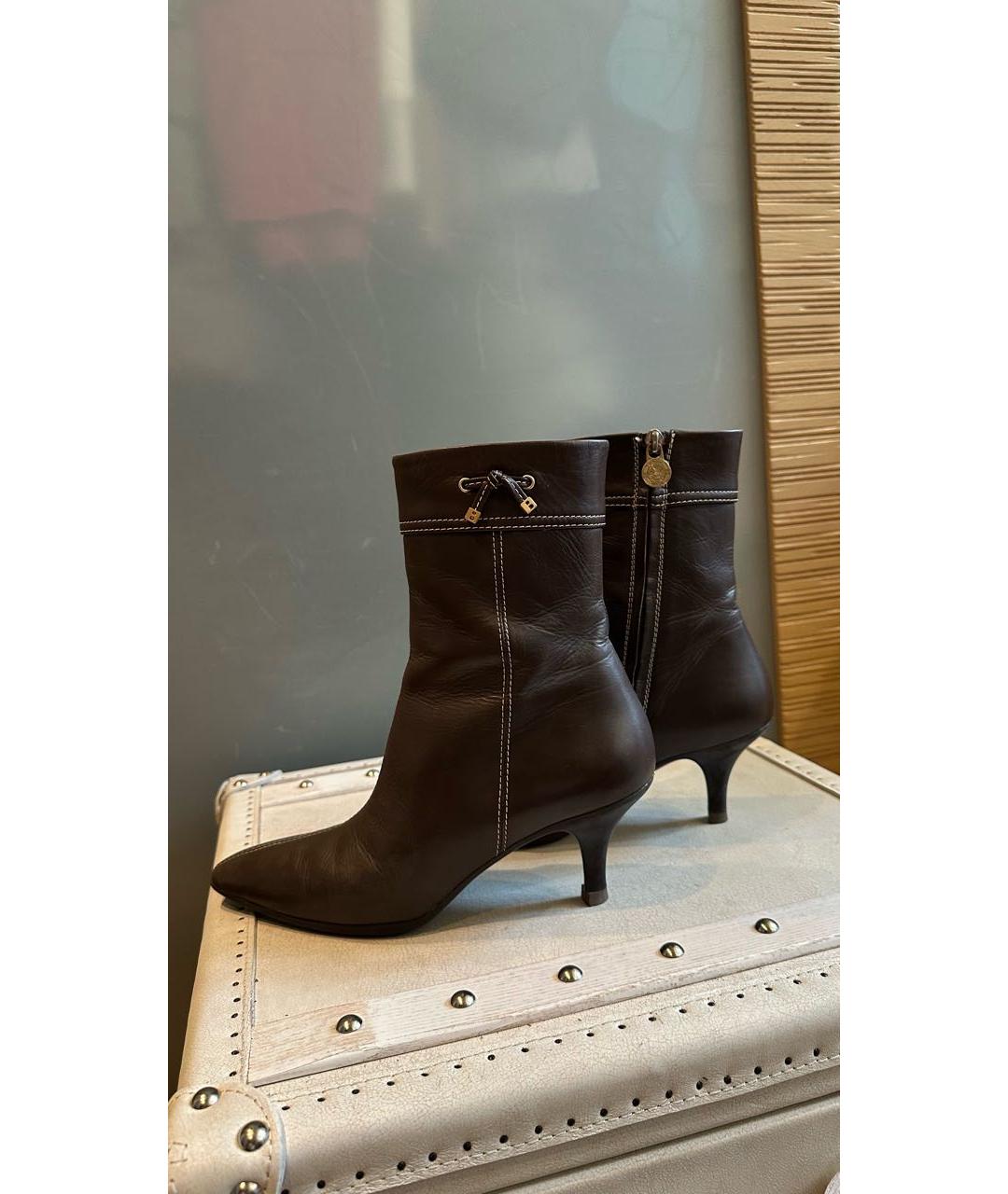 BALLY Коричневые кожаные ботильоны, фото 6