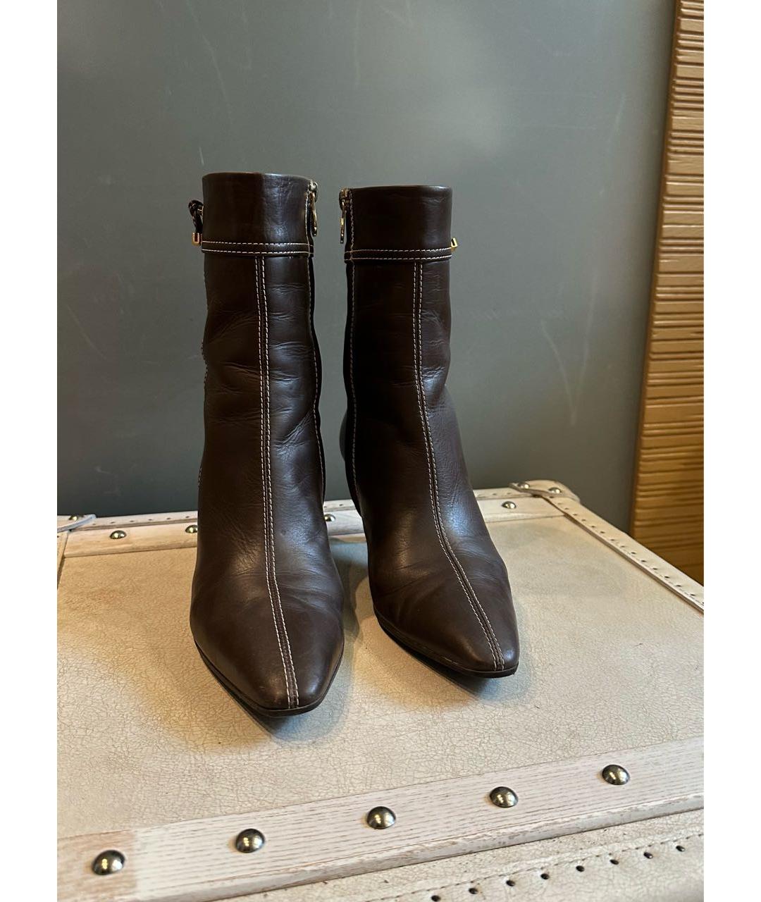 BALLY Коричневые кожаные ботильоны, фото 2