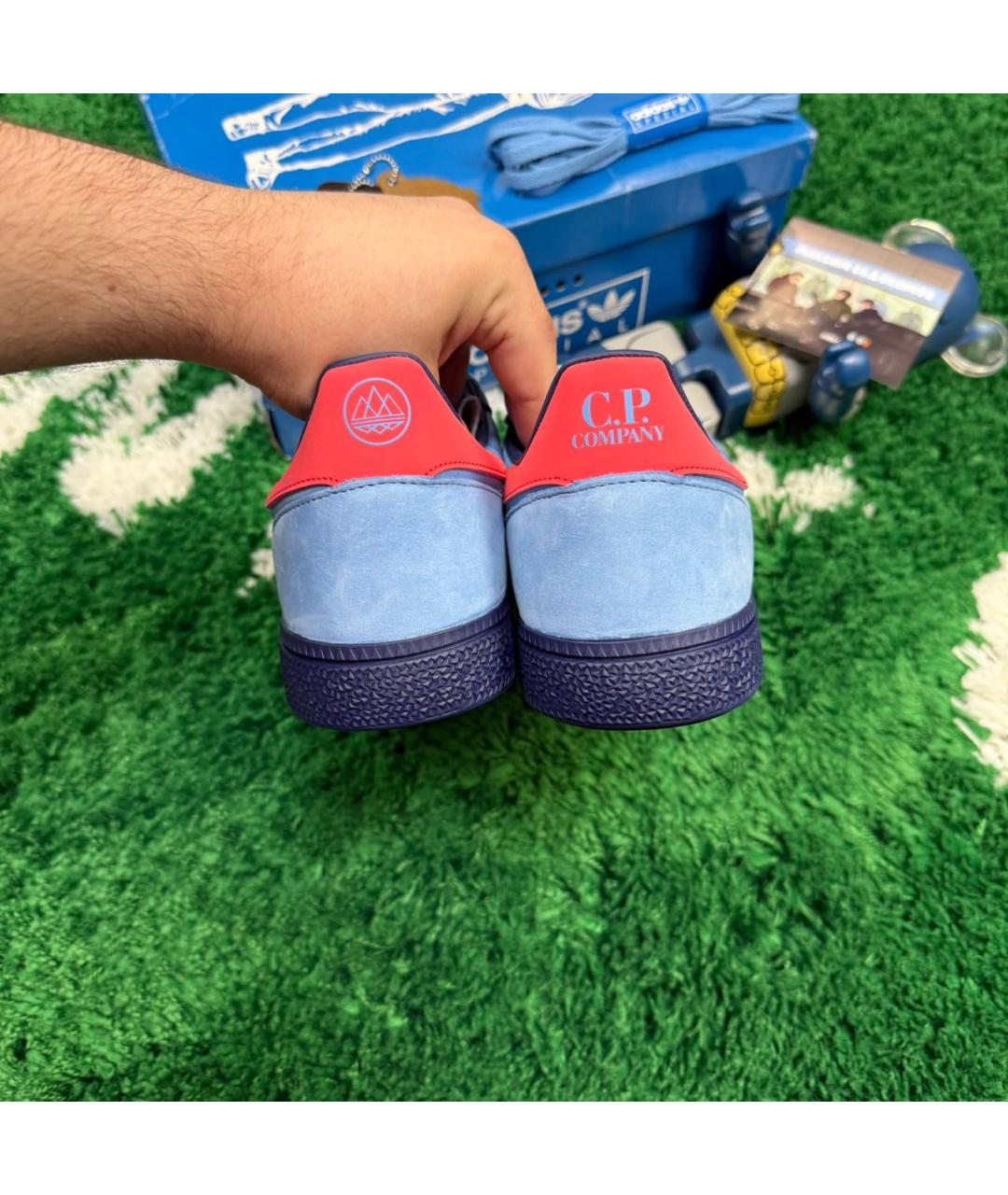 ADIDAS Голубые замшевые низкие кроссовки / кеды, фото 4
