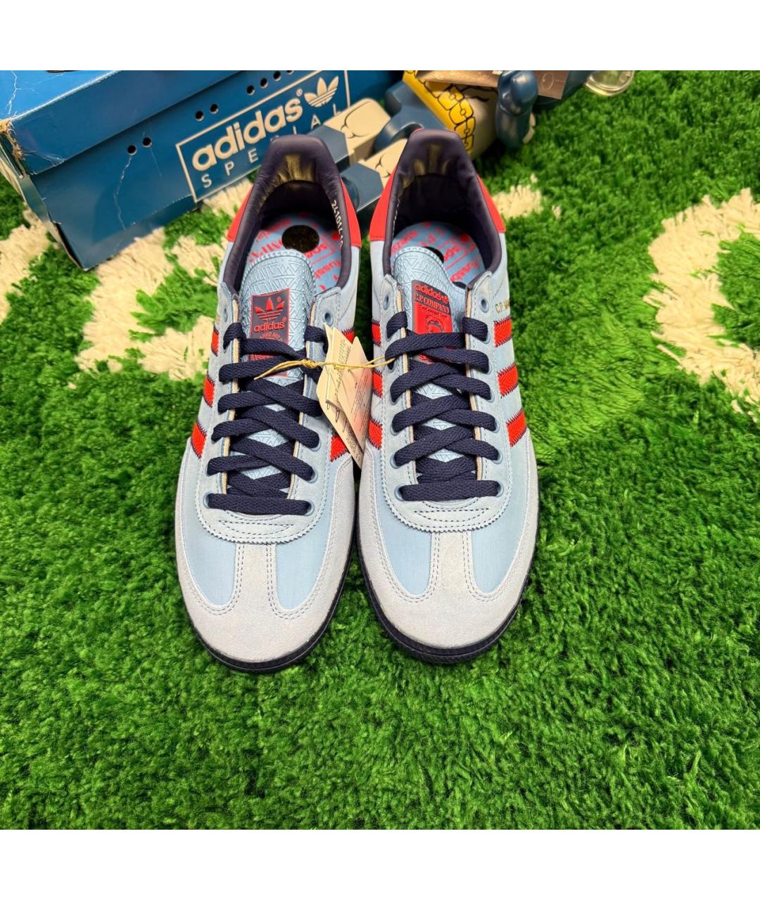 ADIDAS Голубые замшевые низкие кроссовки / кеды, фото 2