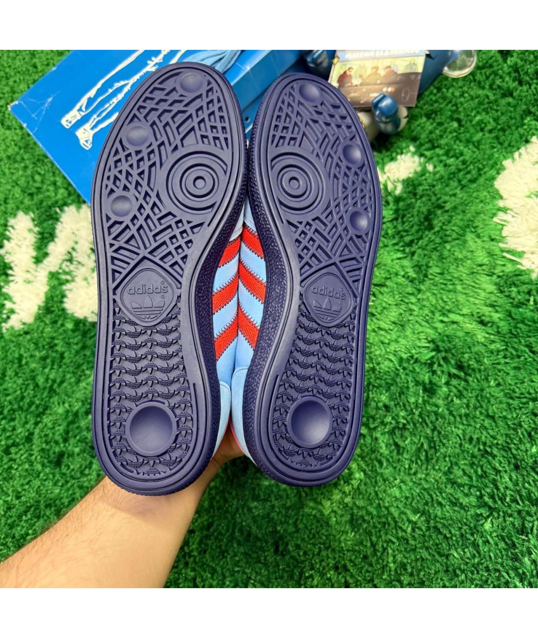 ADIDAS Голубые замшевые низкие кроссовки / кеды, фото 5