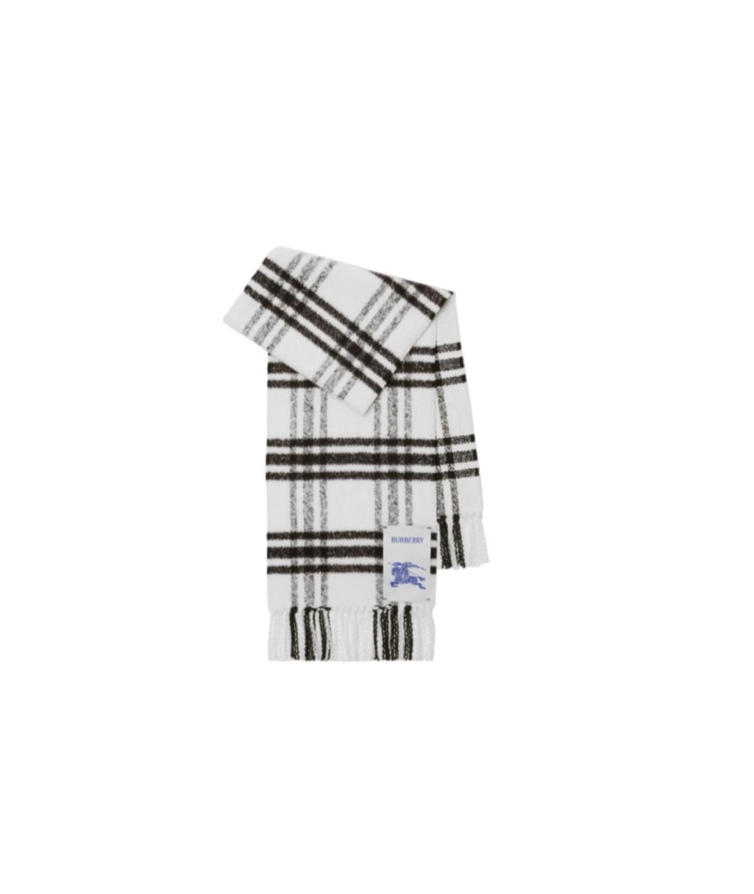 BURBERRY Белый шарф, фото 1