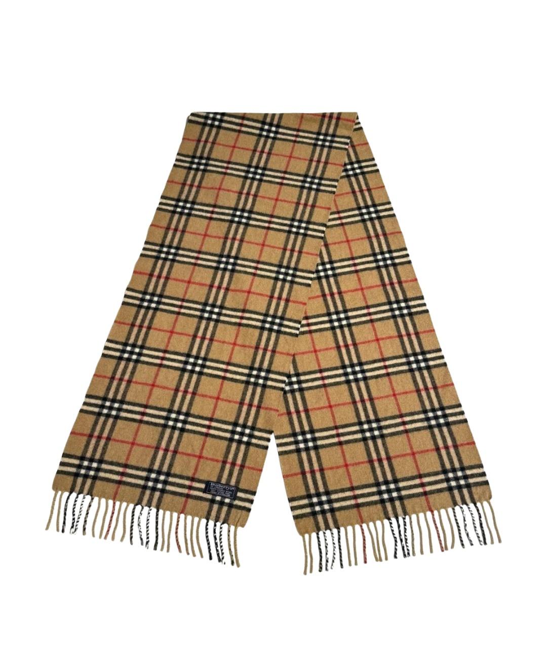 BURBERRY Бежевый шерстяной шарф, фото 1