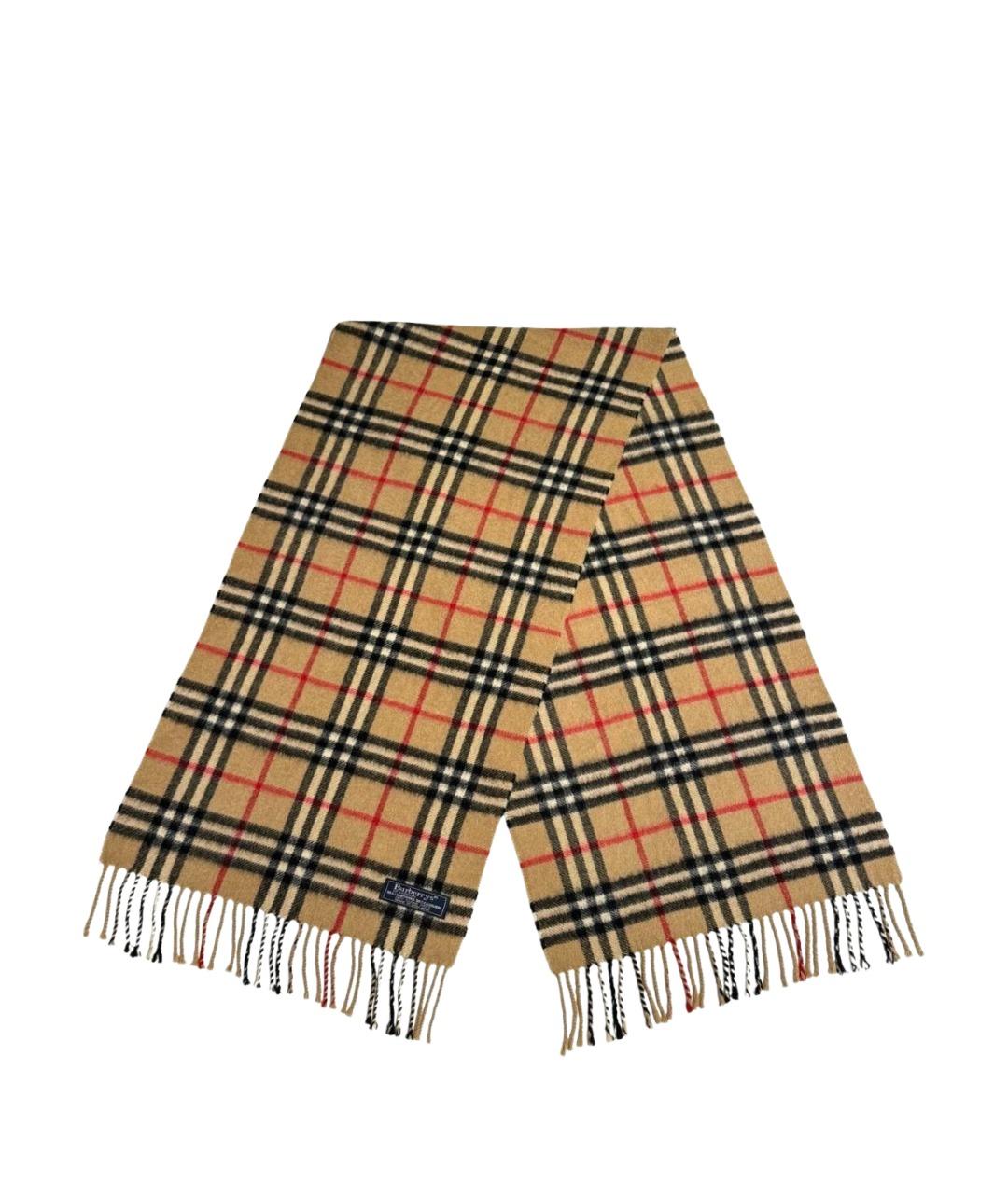 BURBERRY Бежевый кашемировый шарф, фото 1