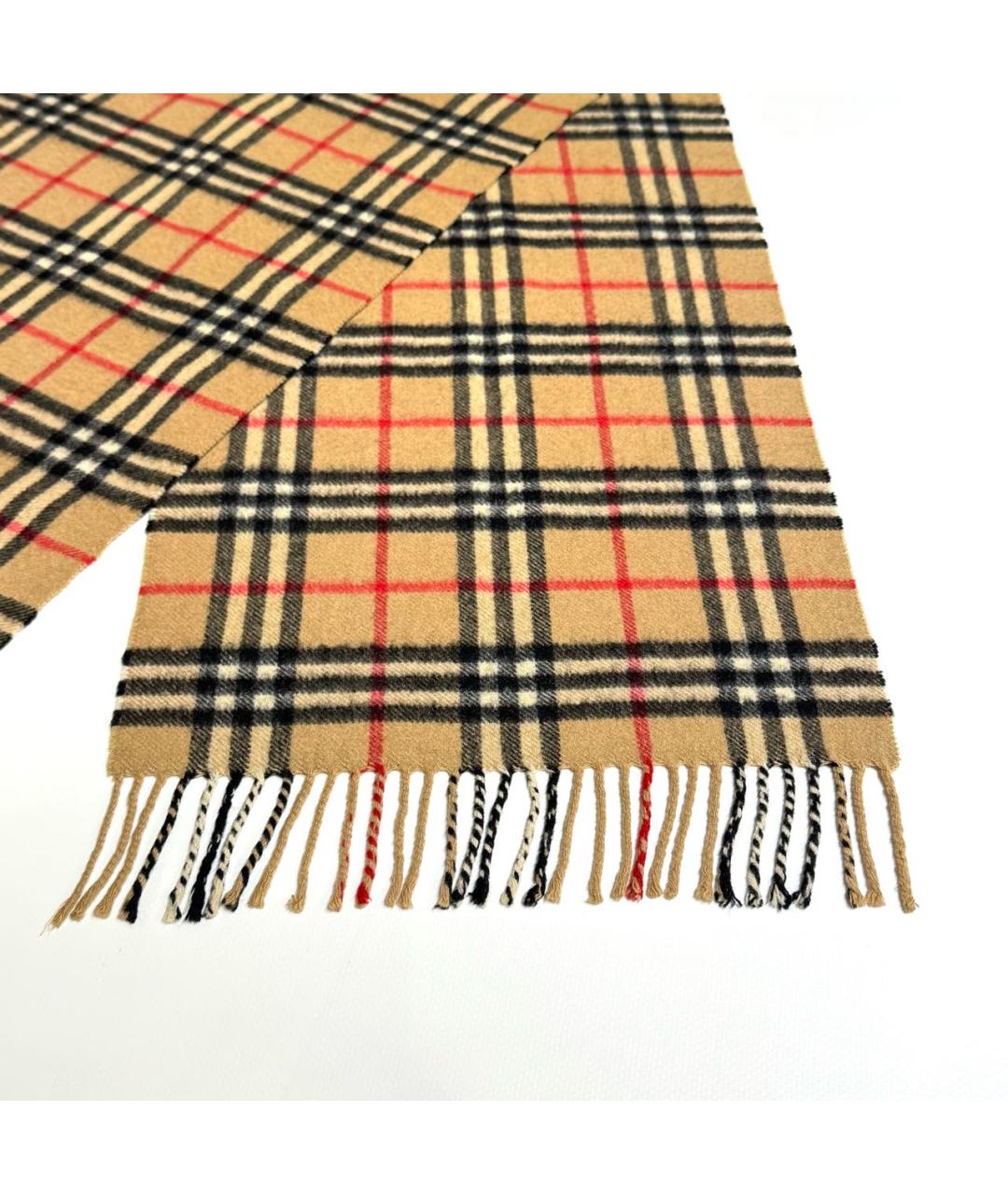 BURBERRY Бежевый кашемировый шарф, фото 4