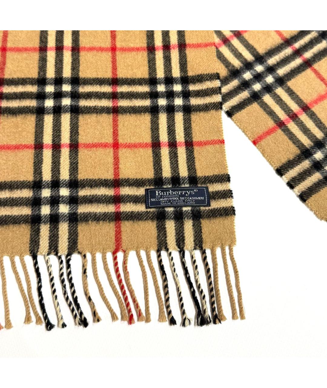 BURBERRY Бежевый кашемировый шарф, фото 2