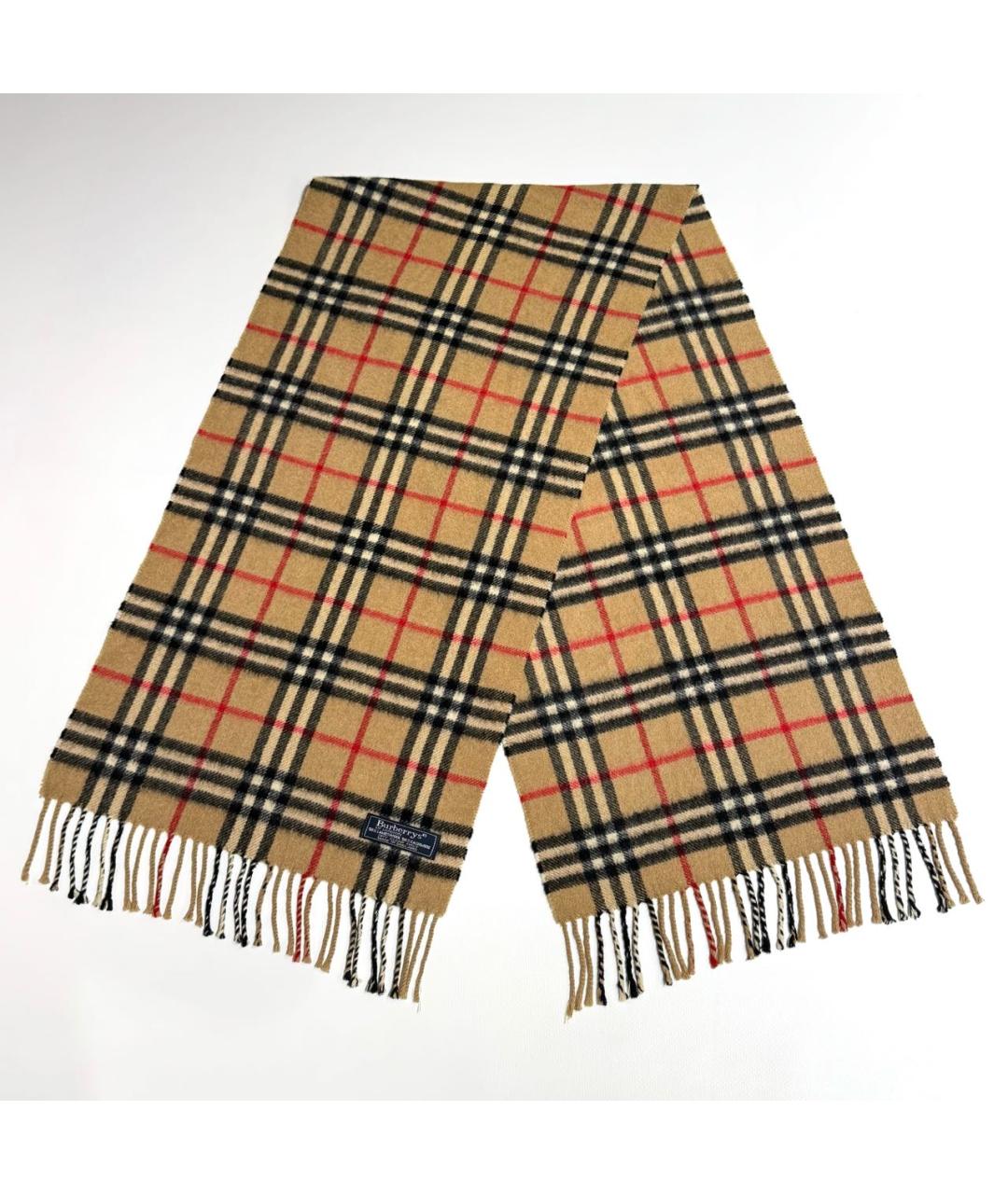 BURBERRY Бежевый кашемировый шарф, фото 6