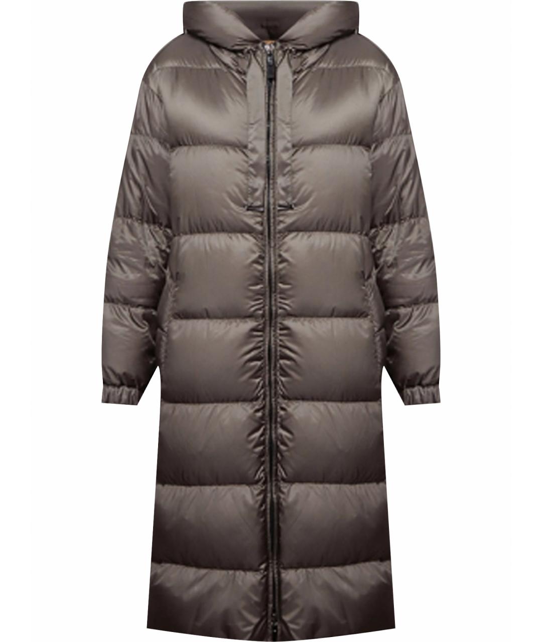 MAX MARA Серебрянный полиэстеровый пуховик, фото 1