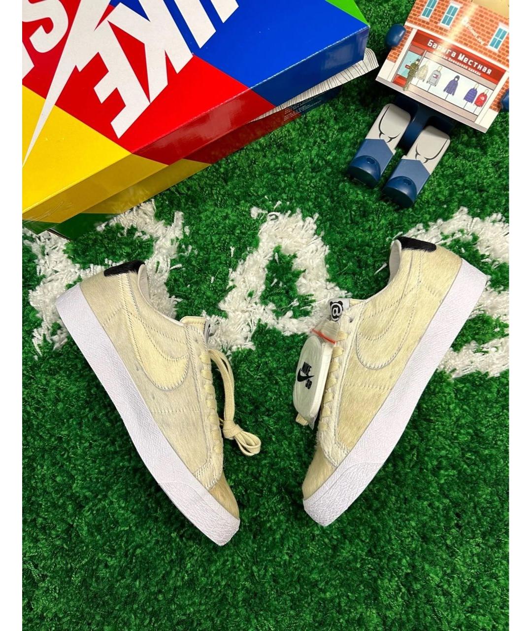 NIKE Бежевые низкие кроссовки / кеды, фото 2