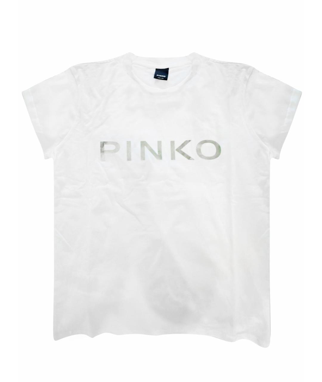 PINKO Белая хлопковая футболка, фото 1