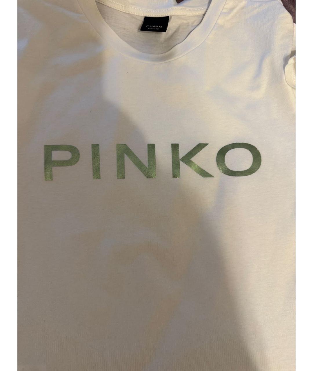 PINKO Белая хлопковая футболка, фото 4