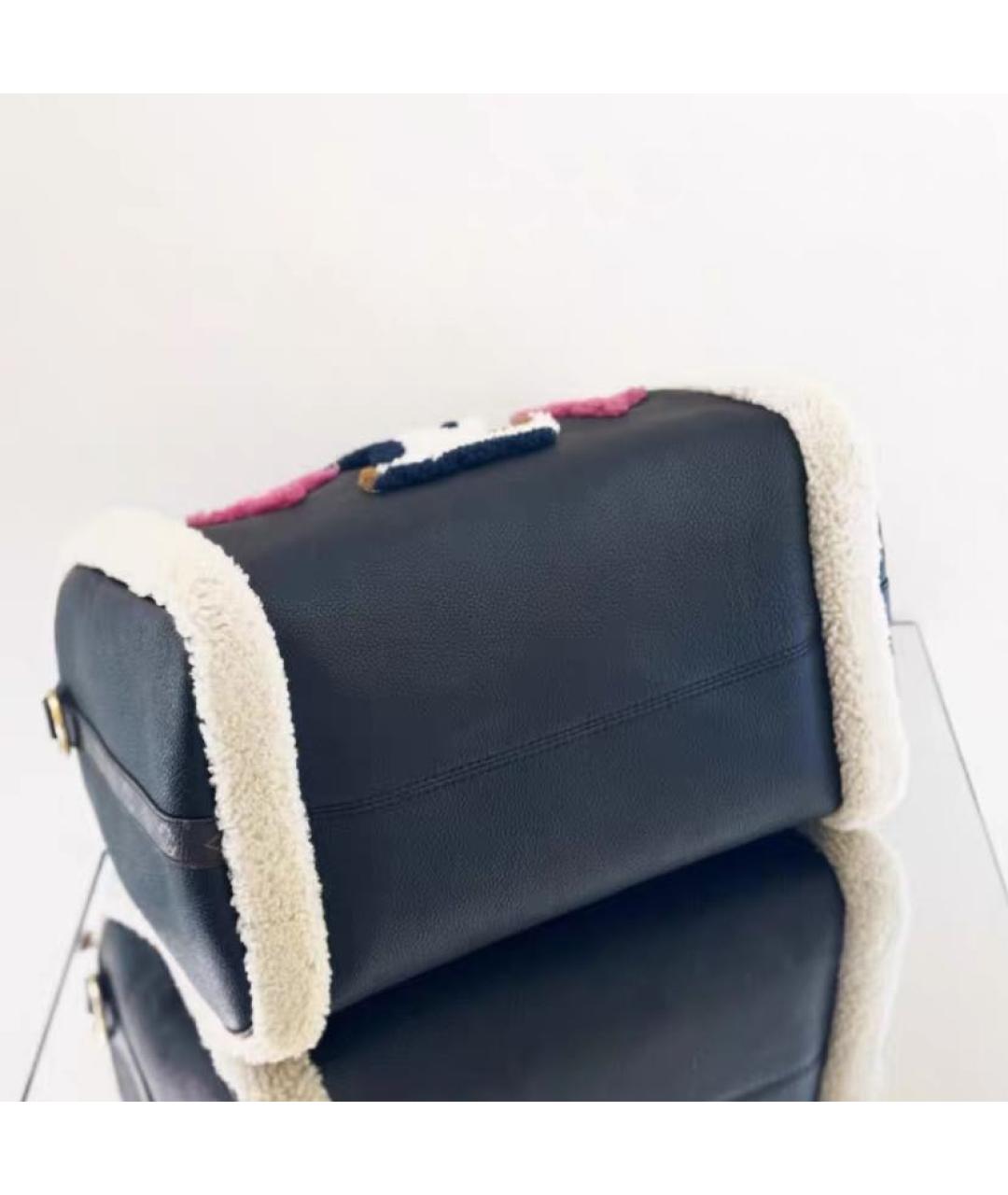 LOUIS VUITTON Черная кожаная сумка с короткими ручками, фото 4