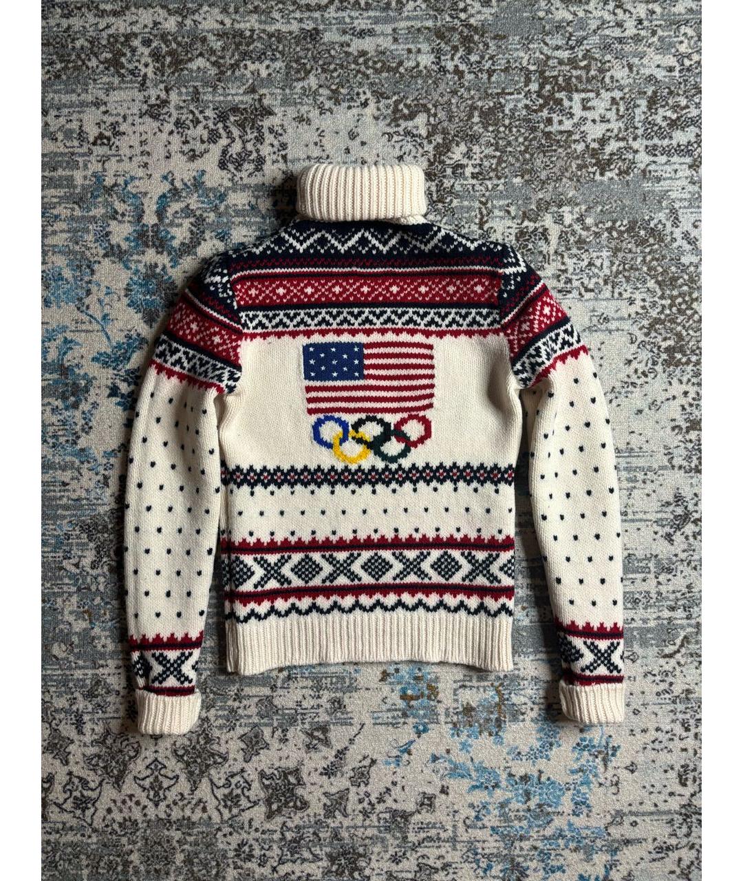 POLO RALPH LAUREN Белый шерстяной джемпер / свитер, фото 2