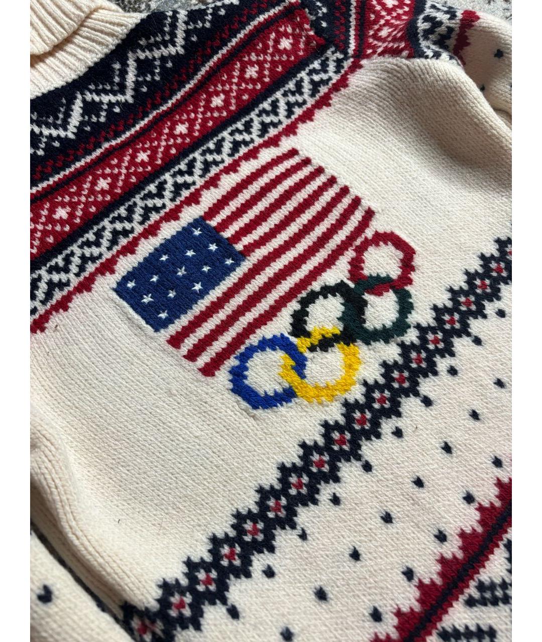 POLO RALPH LAUREN Белый шерстяной джемпер / свитер, фото 5