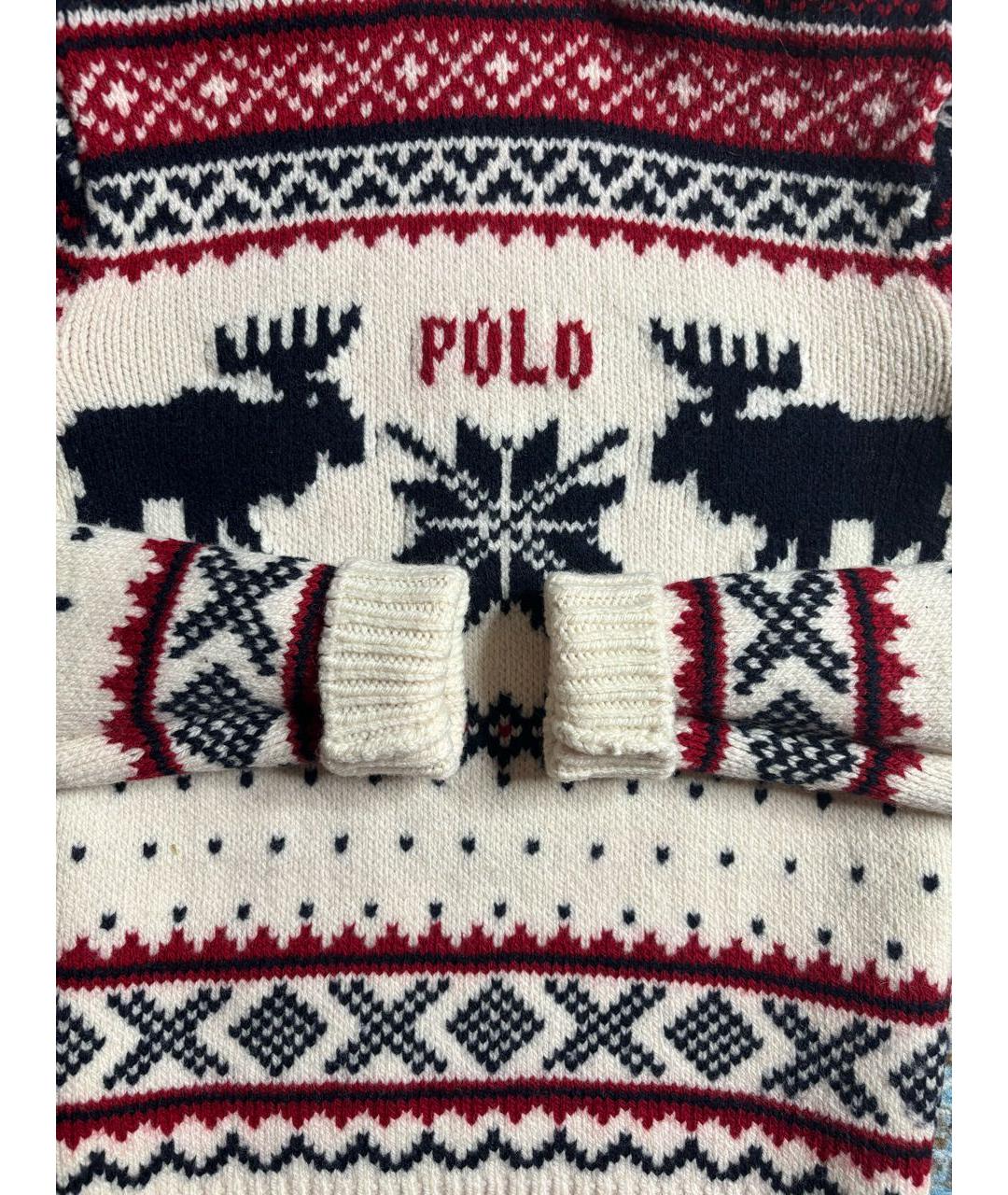 POLO RALPH LAUREN Белый шерстяной джемпер / свитер, фото 3
