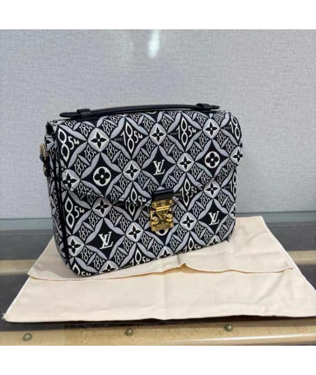 LOUIS VUITTON Черная кожаная сумка через плечо, фото 3