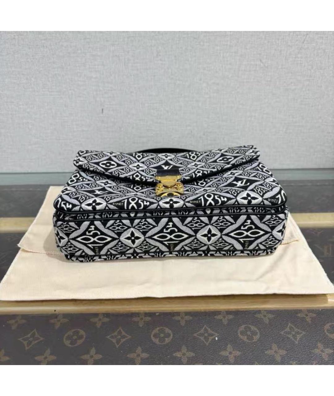 LOUIS VUITTON Черная кожаная сумка через плечо, фото 4