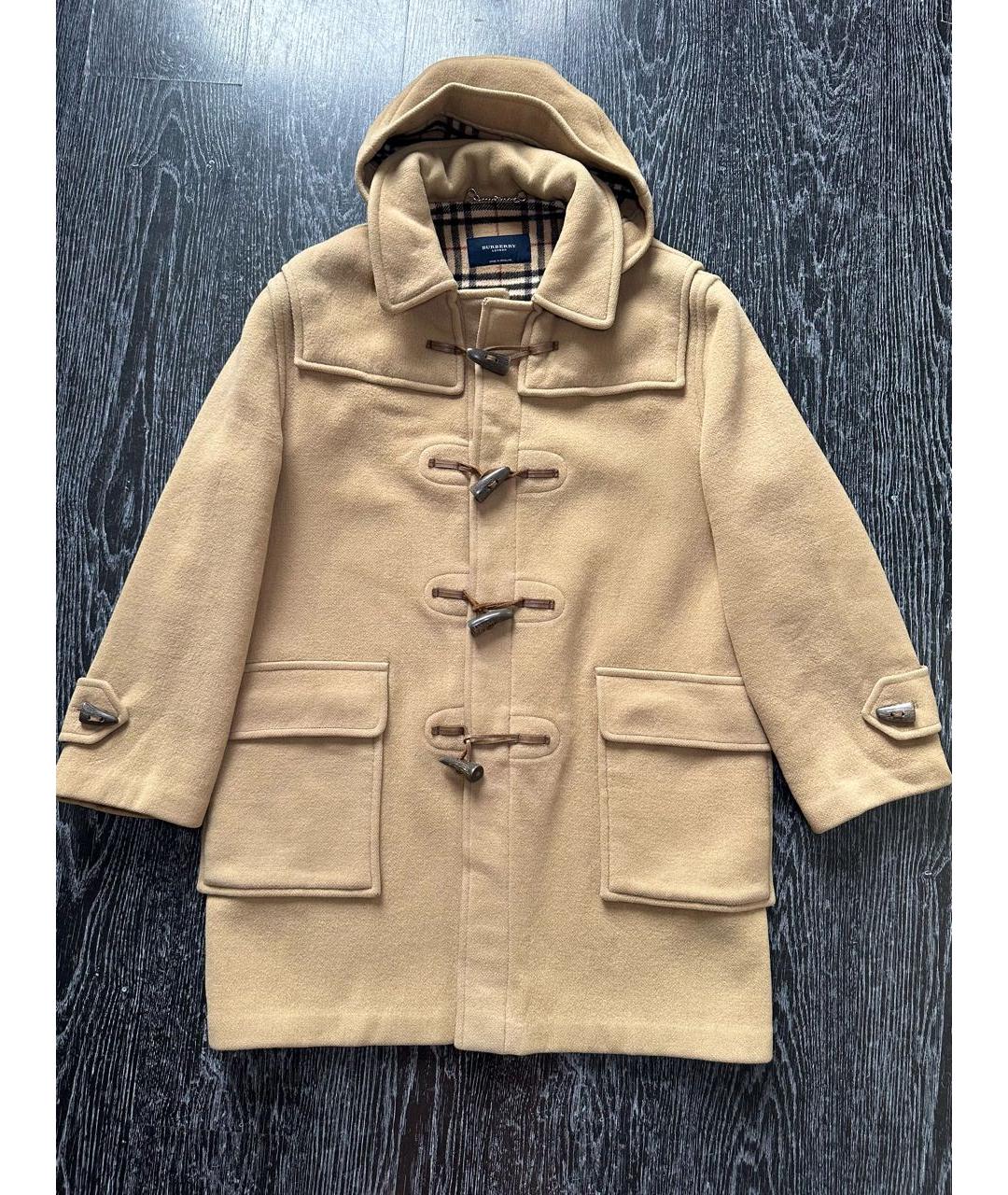 BURBERRY Бежевое шерстяное пальто, фото 2
