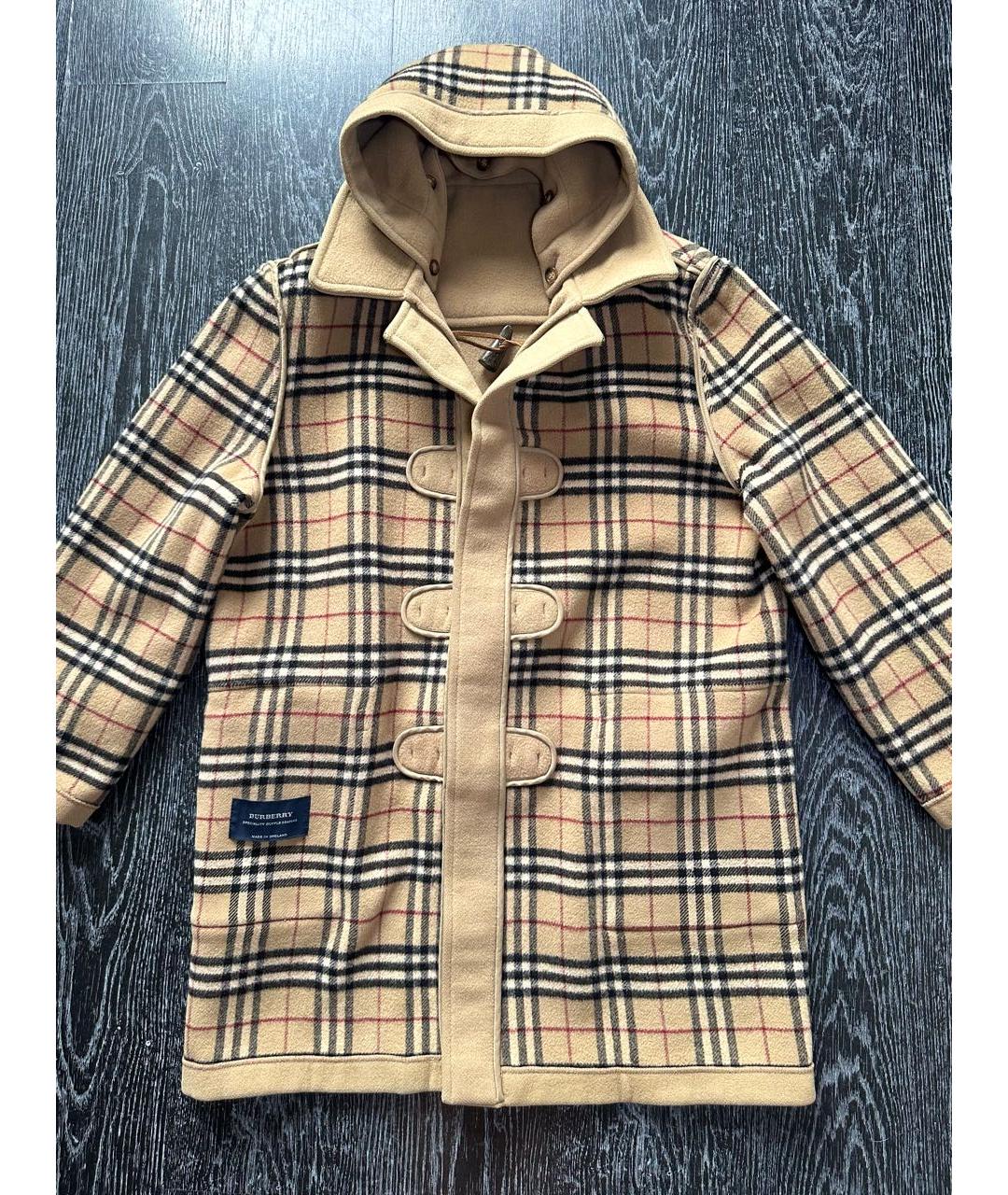 BURBERRY Бежевое шерстяное пальто, фото 3